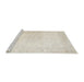 Sideview of Machine Washable Traditional Tan Brown Rug, wshtr3737