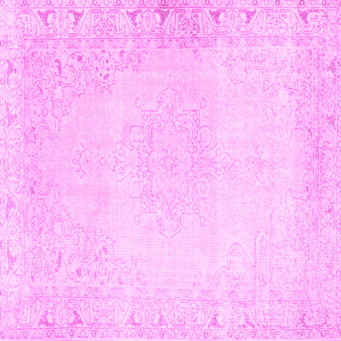 Square Persian Pink Traditional Rug, tr3737pnk