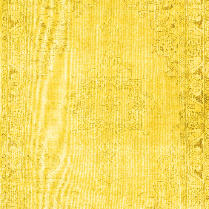 Machine Washable Persian Yellow Traditional Rug, wshtr3737yw