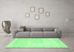 Machine Washable Persian Emerald Green Traditional Area Rugs in a Living Room,, wshtr3737emgrn