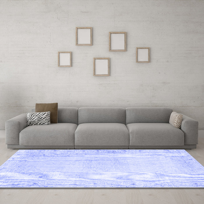 Machine Washable Persian Blue Traditional Rug in a Living Room, wshtr3737blu