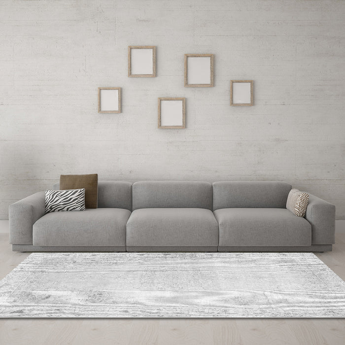 Machine Washable Persian Gray Traditional Rug in a Living Room,, wshtr3737gry