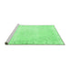 Sideview of Machine Washable Persian Emerald Green Traditional Area Rugs, wshtr3737emgrn