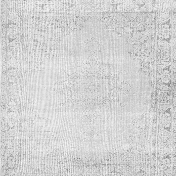 Round Machine Washable Persian Gray Traditional Rug, wshtr3737gry