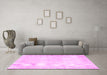 Machine Washable Persian Pink Traditional Rug in a Living Room, wshtr3737pnk