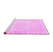 Sideview of Machine Washable Persian Pink Traditional Rug, wshtr3737pnk