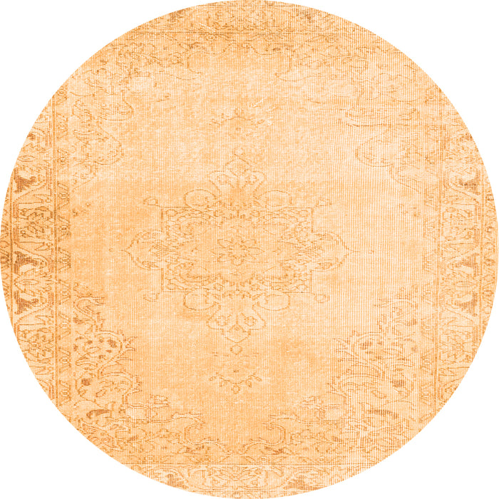 Square Persian Orange Traditional Rug, tr3737org