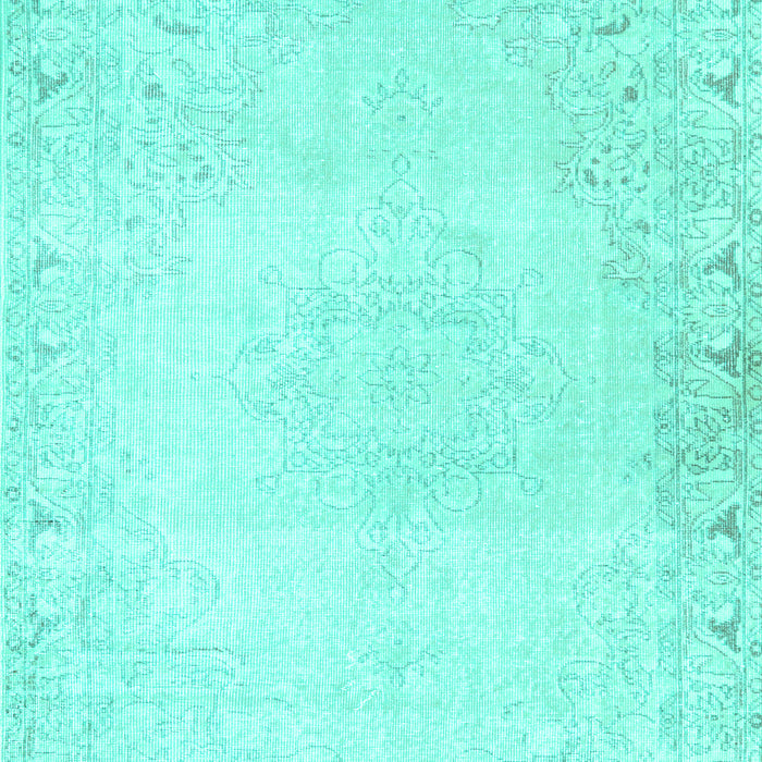 Machine Washable Persian Turquoise Traditional Area Rugs, wshtr3737turq