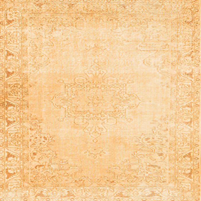Serging Thickness of Persian Orange Traditional Rug, tr3737org