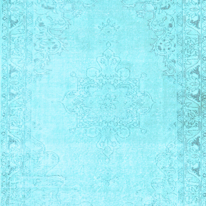 Machine Washable Persian Light Blue Traditional Rug, wshtr3737lblu