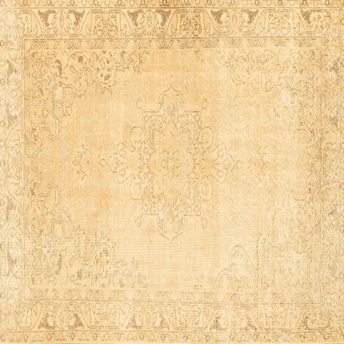 Square Persian Brown Traditional Rug, tr3737brn