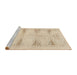 Sideview of Machine Washable Traditional Brown Sugar Brown Rug, wshtr3738