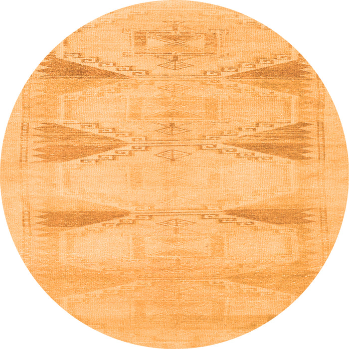 Square Persian Orange Traditional Rug, tr3738org