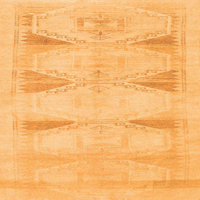 Serging Thickness of Persian Orange Traditional Rug, tr3738org