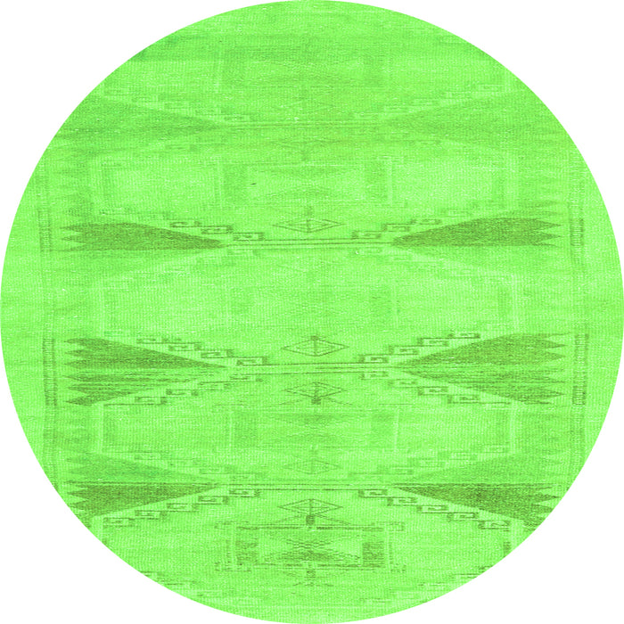 Square Persian Green Traditional Rug, tr3738grn