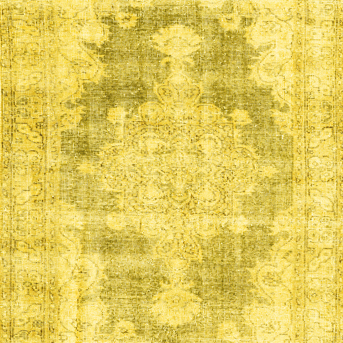Machine Washable Persian Yellow Traditional Rug, wshtr3739yw