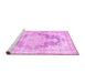 Sideview of Machine Washable Persian Pink Traditional Rug, wshtr3739pnk