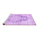 Sideview of Machine Washable Persian Purple Traditional Area Rugs, wshtr3739pur