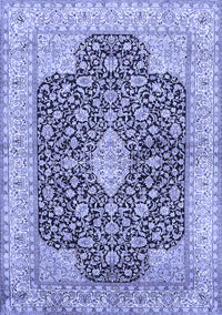 Medallion Blue Traditional Rug, tr373blu