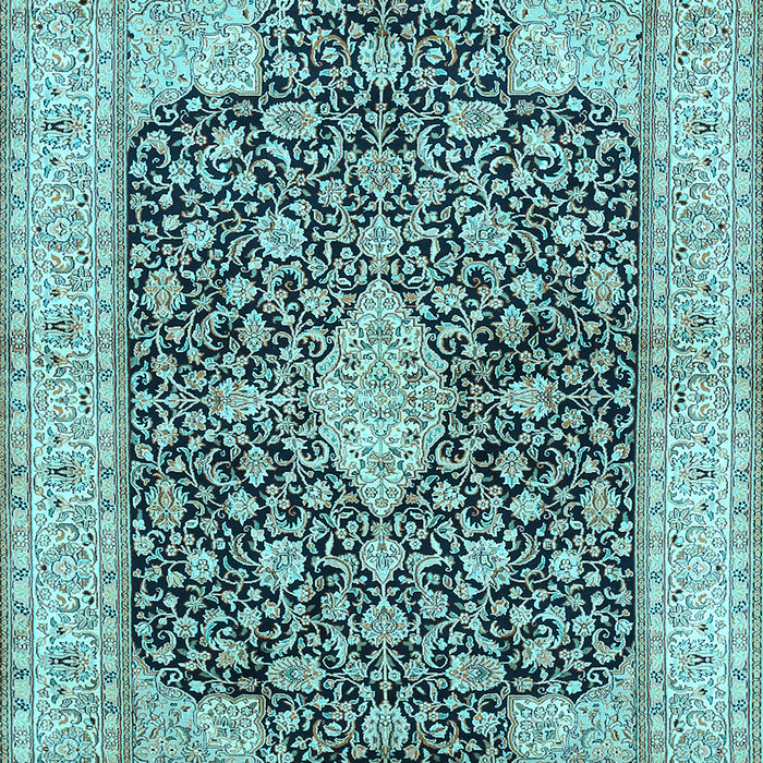 Medallion Light Blue Traditional Rug, tr373lblu