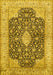 Medallion Yellow Traditional Rug, tr373yw