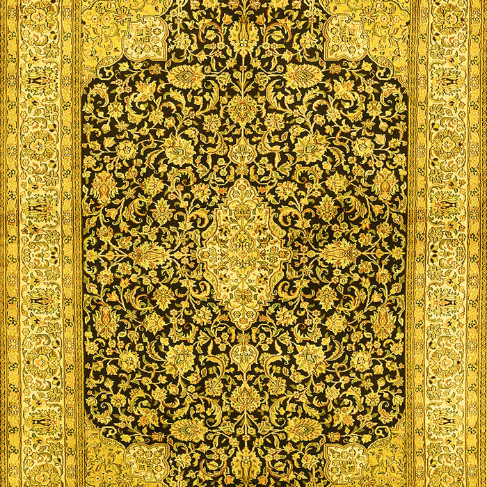 Medallion Yellow Traditional Rug, tr373yw