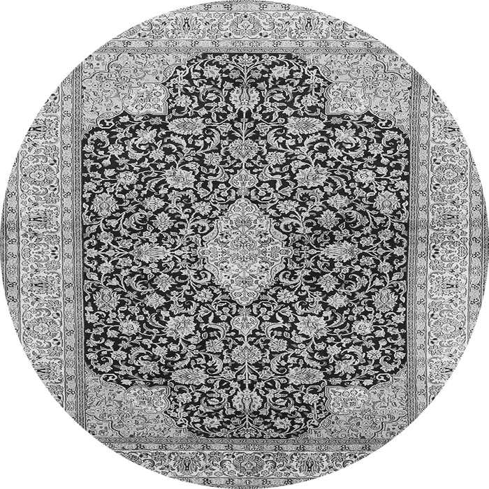 Square Medallion Gray Traditional Rug, tr373gry