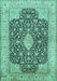 Medallion Turquoise Traditional Rug, tr373turq