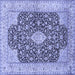 Square Medallion Blue Traditional Rug, tr373blu