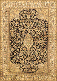 Medallion Brown Traditional Rug, tr373brn