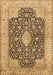 Medallion Brown Traditional Rug, tr373brn