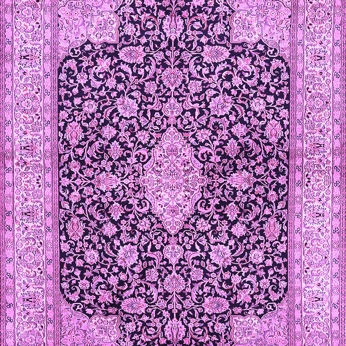 Machine Washable Medallion Purple Traditional Area Rugs, wshtr373pur