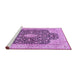 Sideview of Machine Washable Medallion Purple Traditional Area Rugs, wshtr373pur