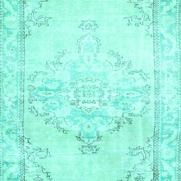 Machine Washable Persian Turquoise Traditional Area Rugs, wshtr3740turq