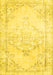 Machine Washable Persian Yellow Traditional Rug, wshtr3740yw