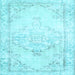 Square Persian Light Blue Traditional Rug, tr3740lblu