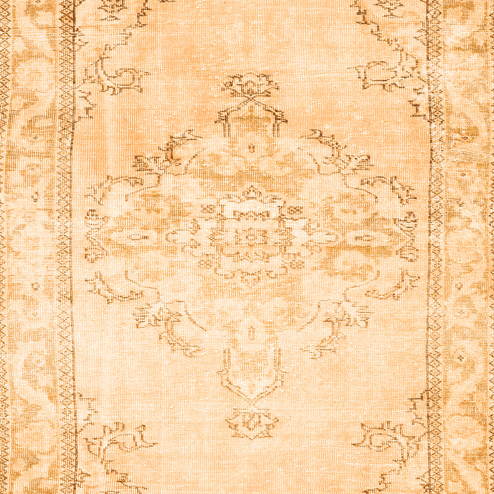 Serging Thickness of Machine Washable Persian Orange Traditional Area Rugs, wshtr3740org