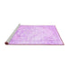 Sideview of Machine Washable Persian Purple Traditional Area Rugs, wshtr3740pur