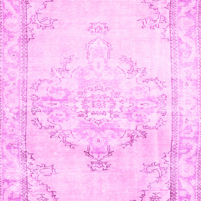 Machine Washable Persian Pink Traditional Rug, wshtr3740pnk