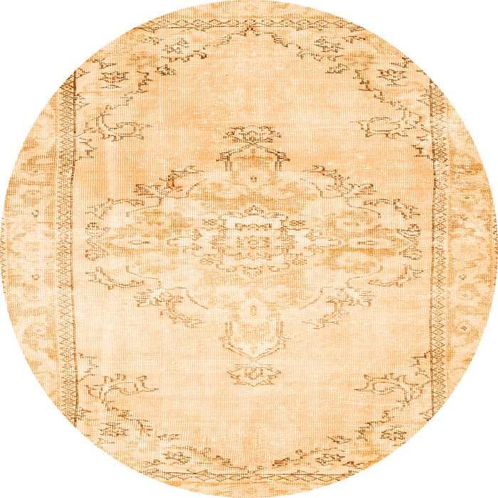 Square Persian Orange Traditional Rug, tr3740org