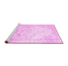 Sideview of Machine Washable Persian Pink Traditional Rug, wshtr3740pnk