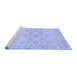 Sideview of Machine Washable Persian Blue Traditional Rug, wshtr3741blu