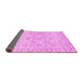 Sideview of Persian Pink Traditional Rug, tr3741pnk