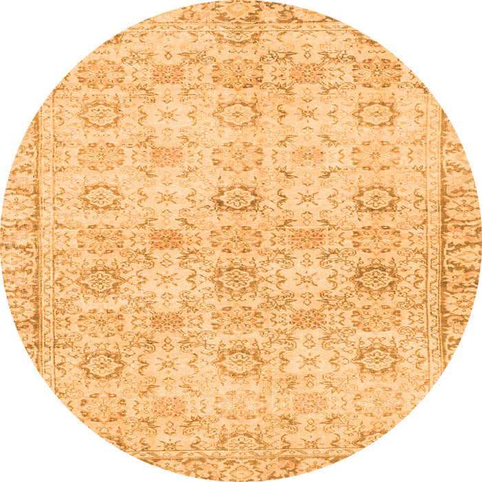 Square Persian Orange Traditional Rug, tr3741org