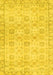 Machine Washable Persian Yellow Traditional Rug, wshtr3741yw