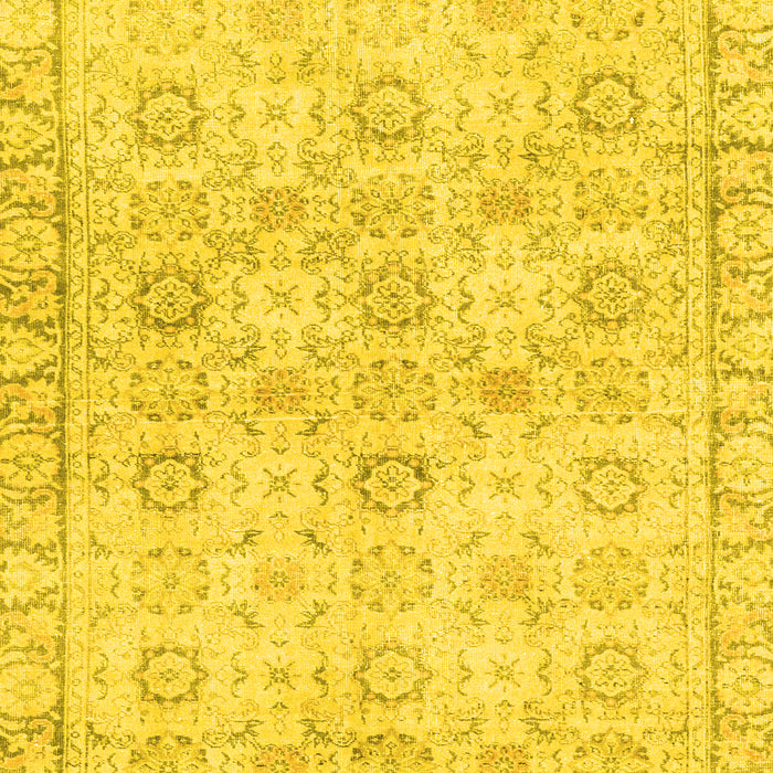Machine Washable Persian Yellow Traditional Rug, wshtr3741yw
