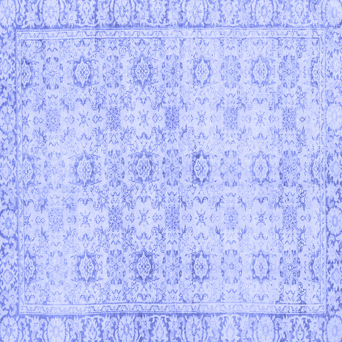 Square Persian Blue Traditional Rug, tr3741blu