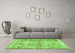 Machine Washable Persian Green Traditional Area Rugs in a Living Room,, wshtr3742grn