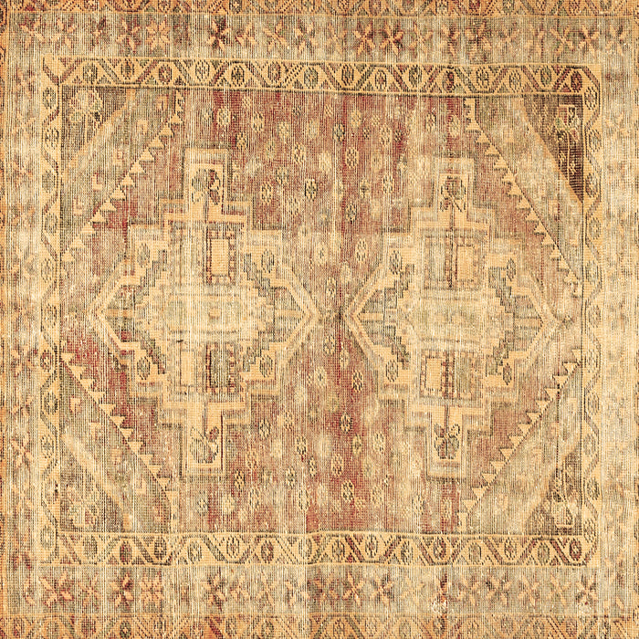 Square Persian Brown Traditional Rug, tr3742brn