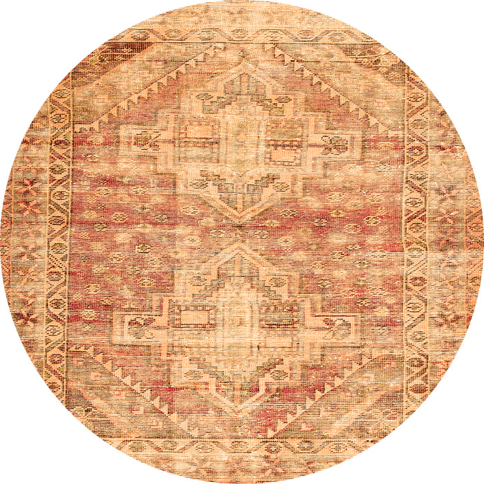 Machine Washable Persian Orange Traditional Area Rugs, wshtr3742org